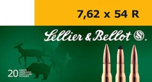 Sellier & Bellot SB76254RA Rifle 7.62x54mmR 180 Gr Full Metal Jacket (FMJ) 20 B