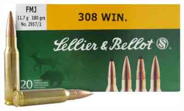 Sellier & Bellot S&b Ammo .308 Winchester 180gr. Fmj 20-pack
