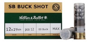 Sellier & Bellot Shotgun 12 Gauge 2.75 in 00 Buckshot Centerfire Shotgun Slug Ammo