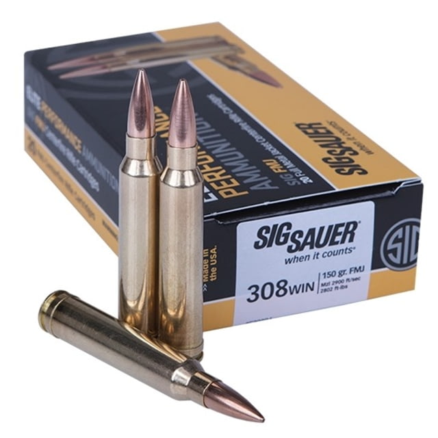 Sig Sauer Elite Performance .300 AAC Blackout 150 grain Full Metal Jacket Brass Cased Centerfire Rifle Ammunition