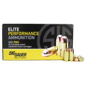 Sig Sauer Elite Performance .40 S&W 180 grain Full Metal Jacket Brass Cased Centerfire Pistol Ammunition