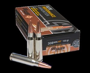 Sig Sauer SIG Hunting Rifle Ammunition .308 Winchester 150 grain Hunting Tipped Brass Cased Centerfire Rifle Ammunition