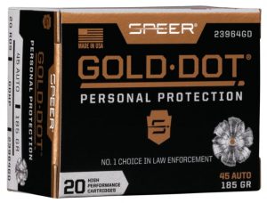 Speer Gold Dot .45 ACP 185 grain Gold Dot Hollow Point Centerfire Pistol Ammunition