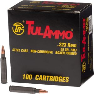 Tulammo TA223100 Rifle 223 Rem 55 Gr Full Metal Jacket (FMJ) 100 Bx/ 10 Cs