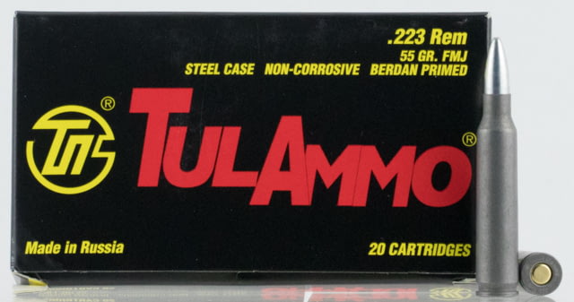 Tulammo TA223550 Rifle 223 Rem 55 Gr Full Metal Jacket (FMJ) 20 Bx/ 50 Cs