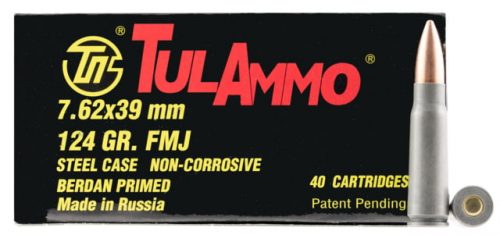 Tulammo UL076211 Rifle 7.62x39mm 124 Gr Hollow Point (HP) 40 Bx/ 25 Cs