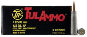 Tulammo UL076212 Rifle 7.62x39mm 122 Gr Hollow Point (HP) 40 Bx/ 25 Cs