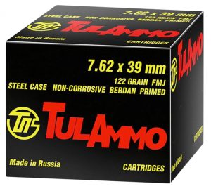 Tulammo UL076240 Rifle 7.62x39mm 122 Gr Full Metal Jacket (FMJ) 40 Bx/ 25 Cs