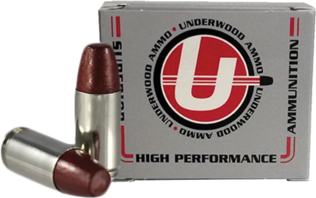 Underwood Ammo 9mm+p 147gr. Lead Hard Cast Flat Nose 20-pk