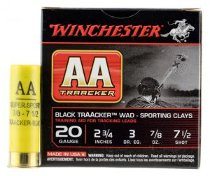 Winchester Ammo AASC207TB AA TrAAcker 20 Gauge 2.75" 7/8 Oz 7.5 Shot 25 Bx/ 10