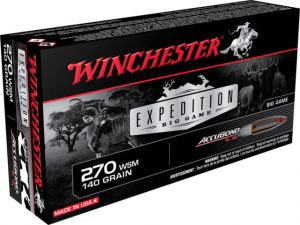 Winchester Ammo S270WSMCT Expedition Big Game 270 WSM 140 Gr AccuBond CT 20 Bx/