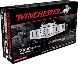 Winchester Ammo S7MMCT Expedition Big Game 7mm Rem Mag 160 Gr AccuBond CT 20 Bx