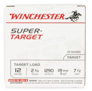 Winchester Ammo TRGT12907 Super Target 12 Gauge 2.75" 1 Oz 7.5 Shot 25 Bx/ 10 C