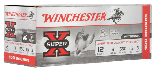 Winchester Ammo WEX1233VP Super X Xpert High Velocity 12 Gauge 3" 3 Shot 100 Bx/