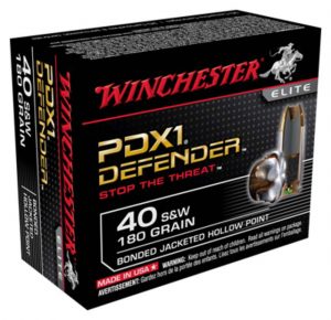 Winchester DEFENDER HANDGUN .40 S&W 180 grain Bonded Jacketed Hollow Point Centerfire Pistol Ammunition