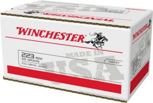 Winchester USA 223 Rem 55 Gr Full Metal Jacket (FMJ) 200 Bx/ 4 Cs