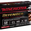 Winchester Win Ammo Defender 12ga. 2.75" 00bk 9-pellets 10-pack