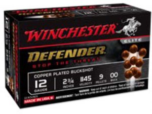 Winchester Win Ammo Defender 12ga. 2.75" 00bk 9-pellets 10-pack