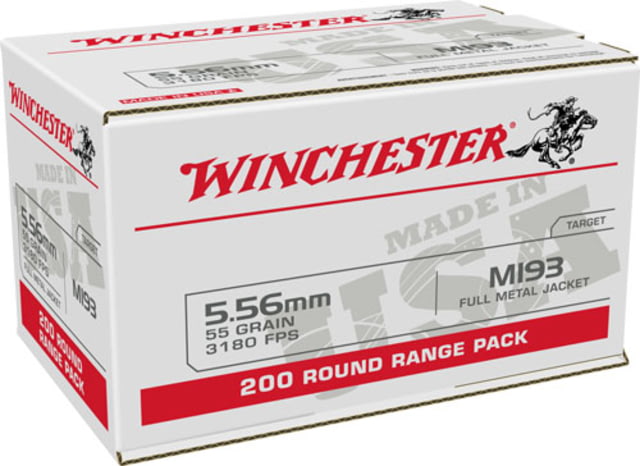 Winchester Win Ammo Usa 5.56×45 Case Lot 55gr. Fmj 800rd Case