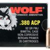 Wolf 45TINS PolyFormance 45 ACP 230 Gr Full Metal Jacket (FMJ) 50 Bx/ 9 Cs