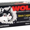 Wolf 919FMJ PolyFormance 9mm Luger 115 Gr Full Metal Jacket (FMJ) 50 Bx/ 10 Cs