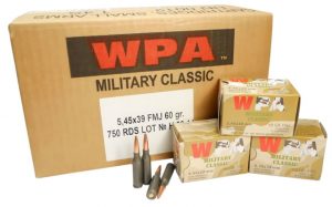 Wolf Ammo Military Classic 5.45x39mm 60 Grain Full Metal Jacket (FMJ) Centerfire Rifle Ammunition