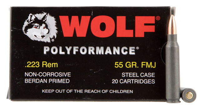 Wolf MC22355HP Military Classic 223 Rem 55 Gr Hollow Point (HP) 20 Bx/ 25 Cs