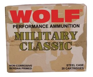 Wolf MC3006SP168 Military Classic 30-06 Springfield 168 Gr Soft Point (SP) 20 B