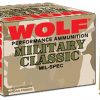 Wolf MC308FMJ168 Military Classic 308 Win 168 Gr Full Metal Jacket (FMJ) 20 Bx/