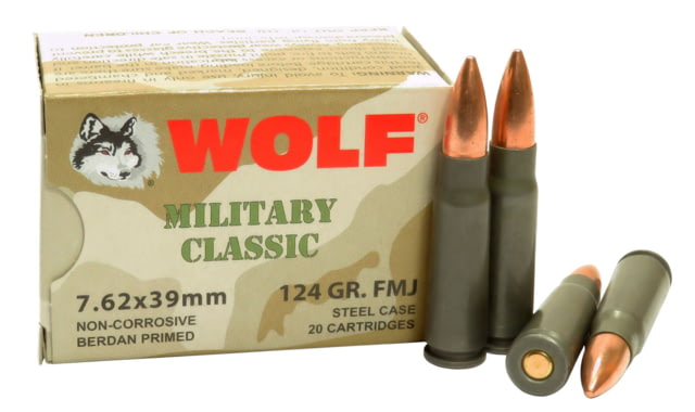 Wolf MC762BSP Military Classic 7.62x39mm 124 Gr Soft Point (SP) 20 Bx/ 50 Cs 10