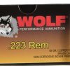 Wolf Performance .223 Remington 55 grain Full Metal Jacket Gold Rifle Ammunition